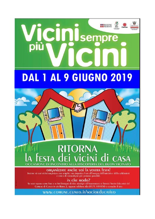Festa dei Vicini di Casa- Vicini sempre più Vicini: la festa, dal 1 giugno